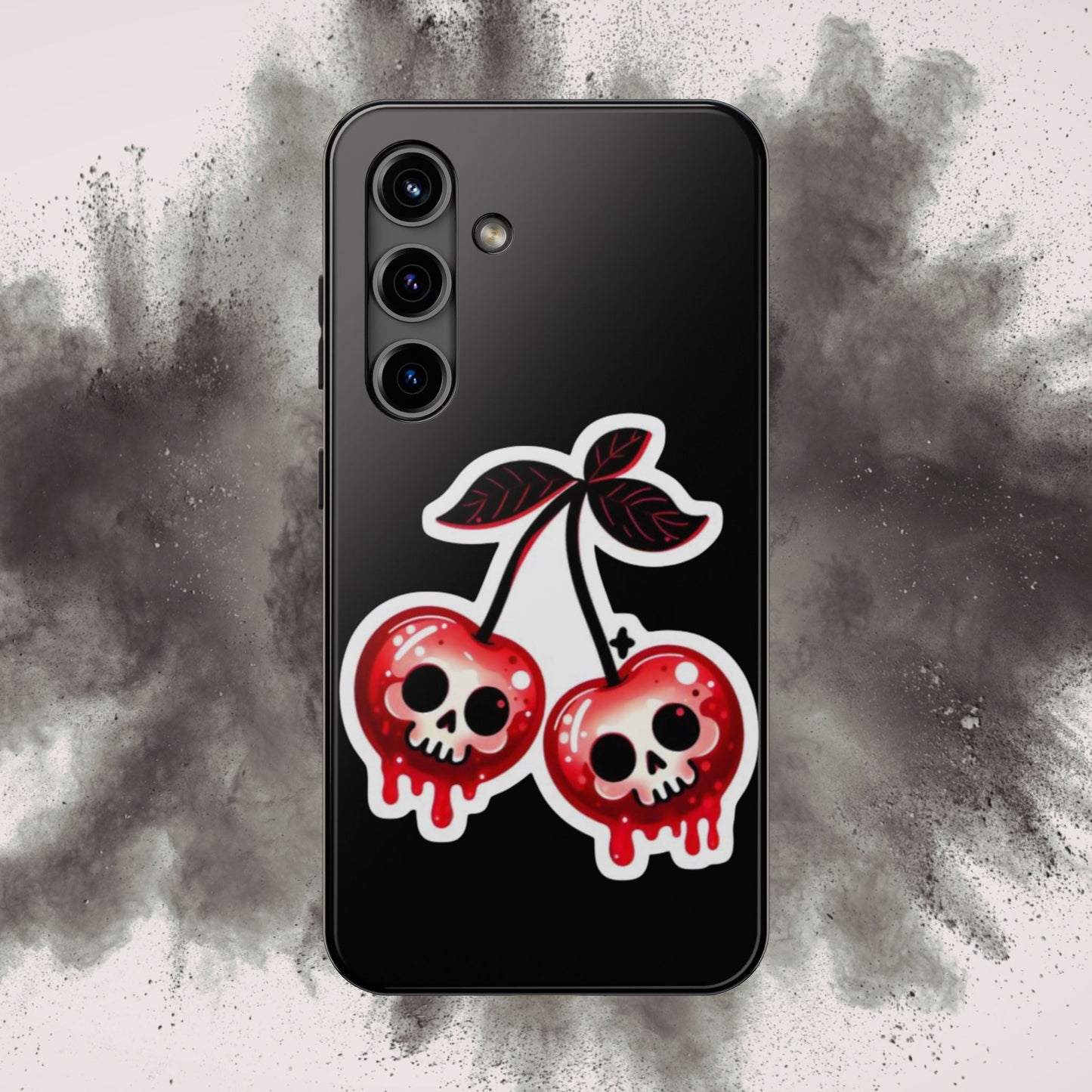 Tough Phone Case — Dripping Skull Cherries Graphic
