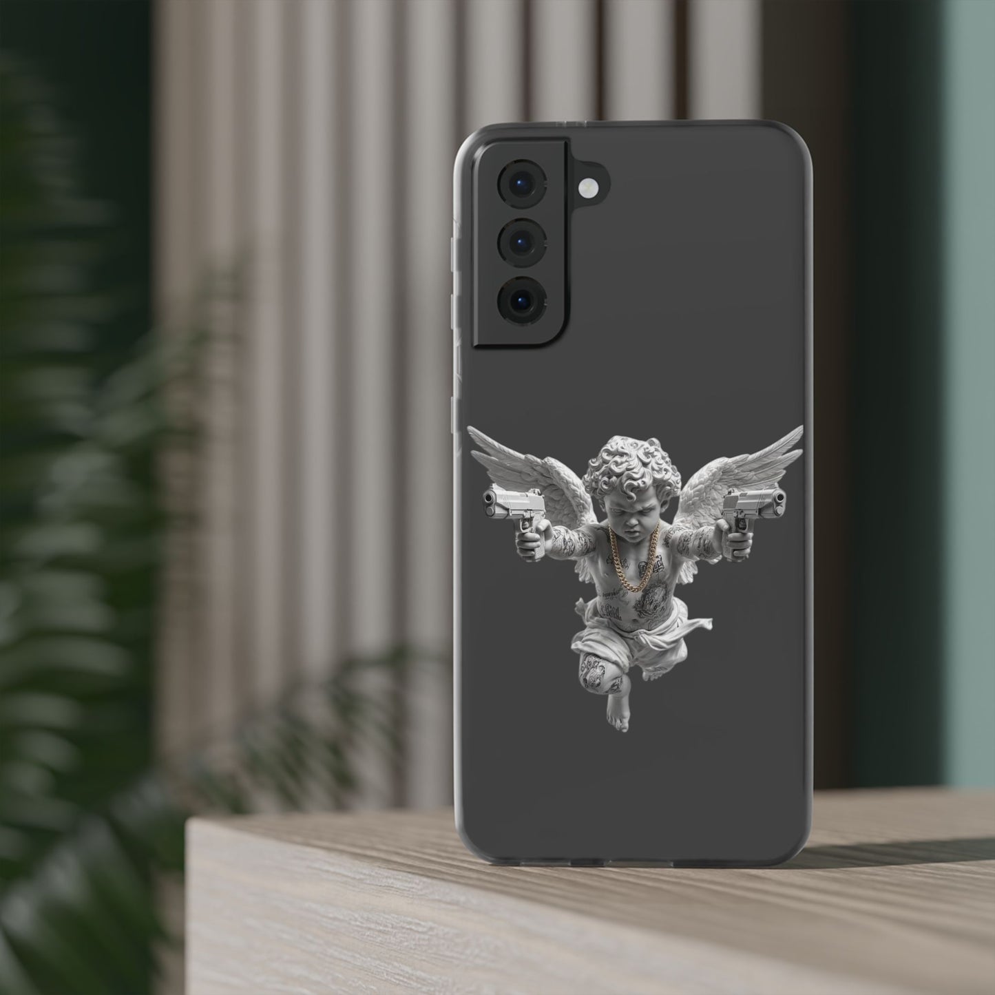 Cherub with Guns Phone Case — Edgy Angel iPhone Case