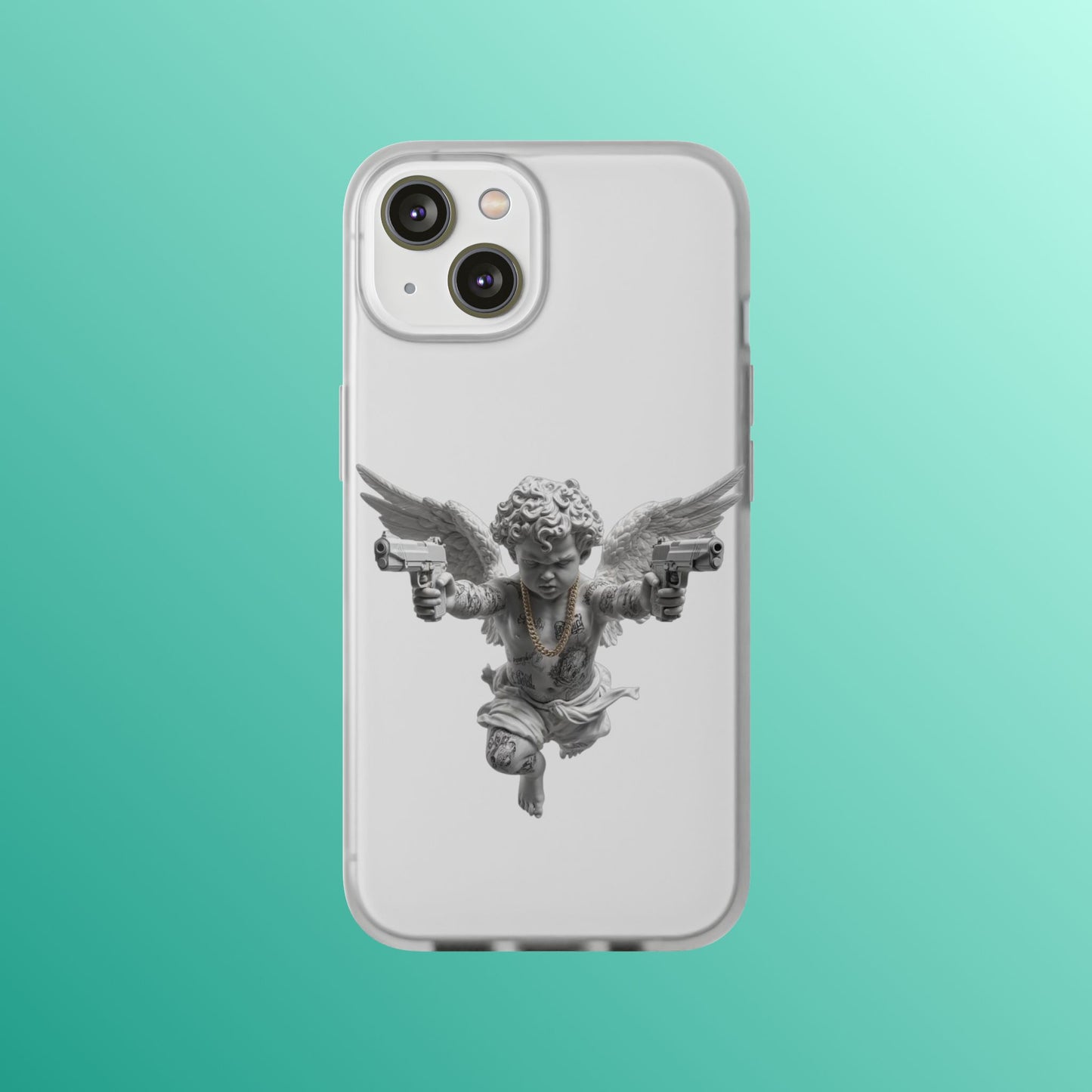 Cherub with Guns Phone Case — Edgy Angel iPhone Case
