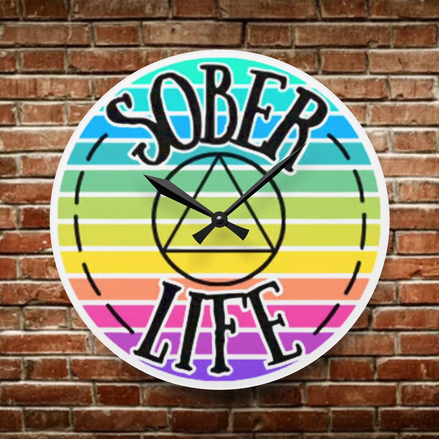 Sober Life Acrylic Wall Clock