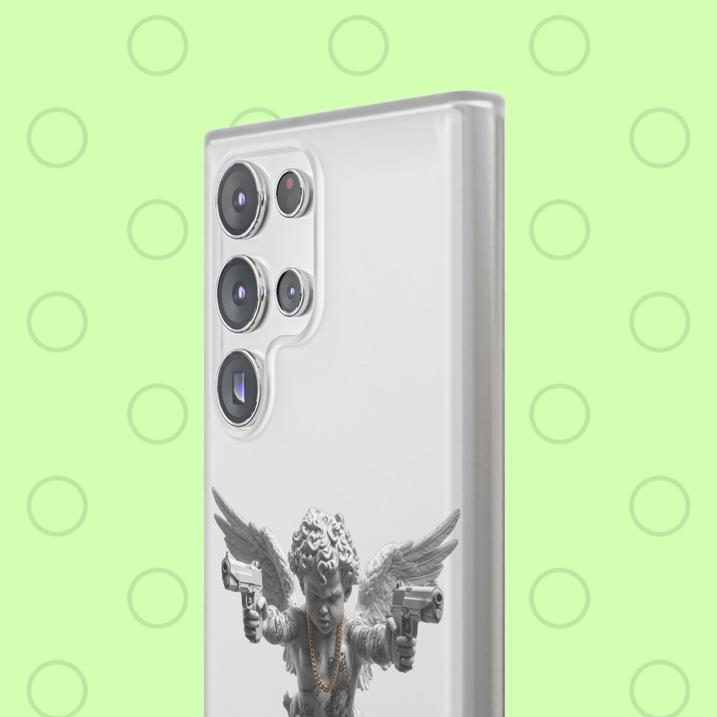Cherub with Guns Phone Case — Edgy Angel iPhone Case