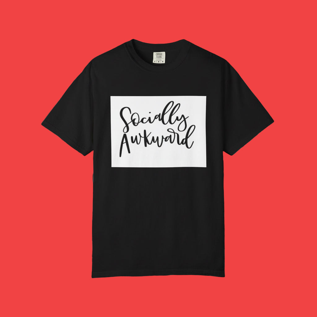 Socially Awkward Unisex Tee, Casual Wear, Gift for Introverts, Funny Shirt, Trendy Fashion