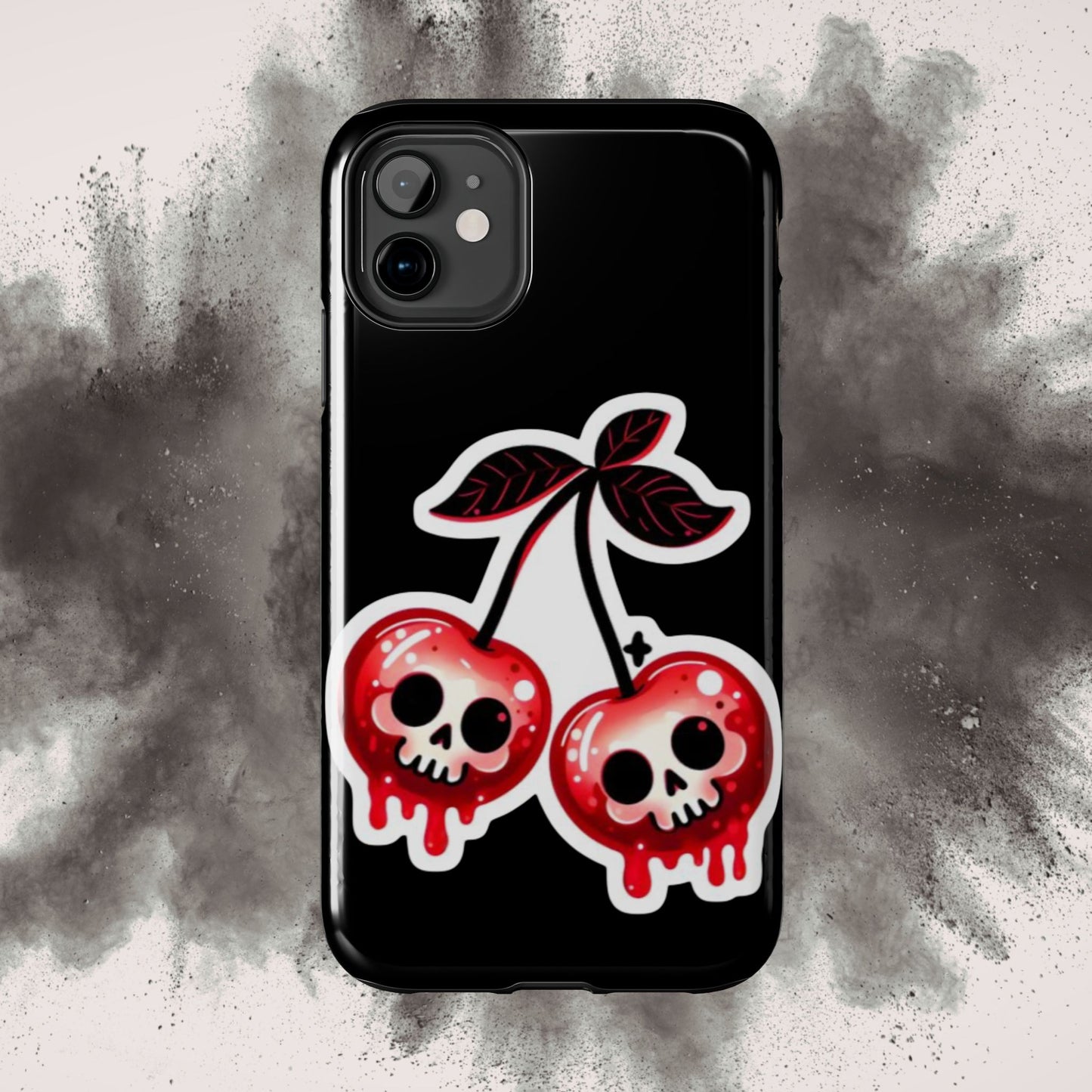 Tough Phone Case — Dripping Skull Cherries Graphic