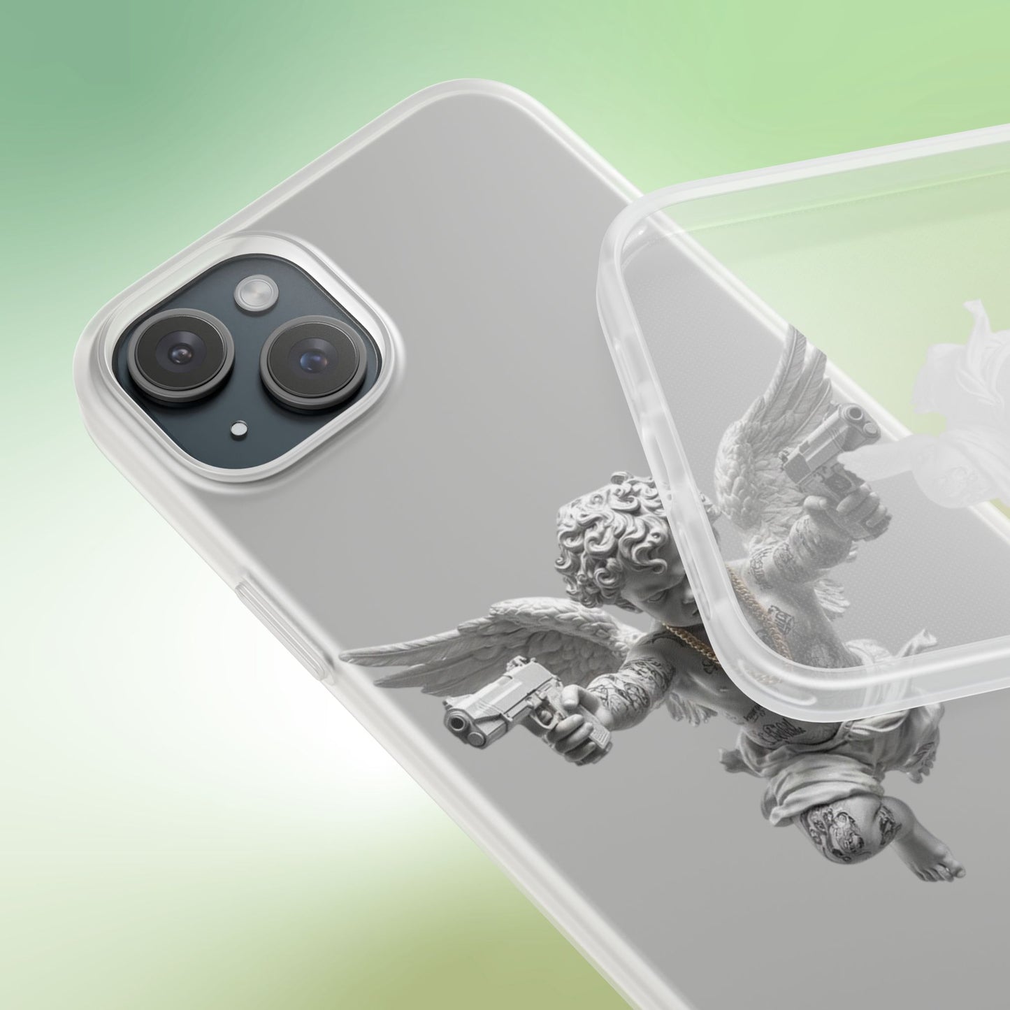 Cherub with Guns Phone Case — Edgy Angel iPhone Case
