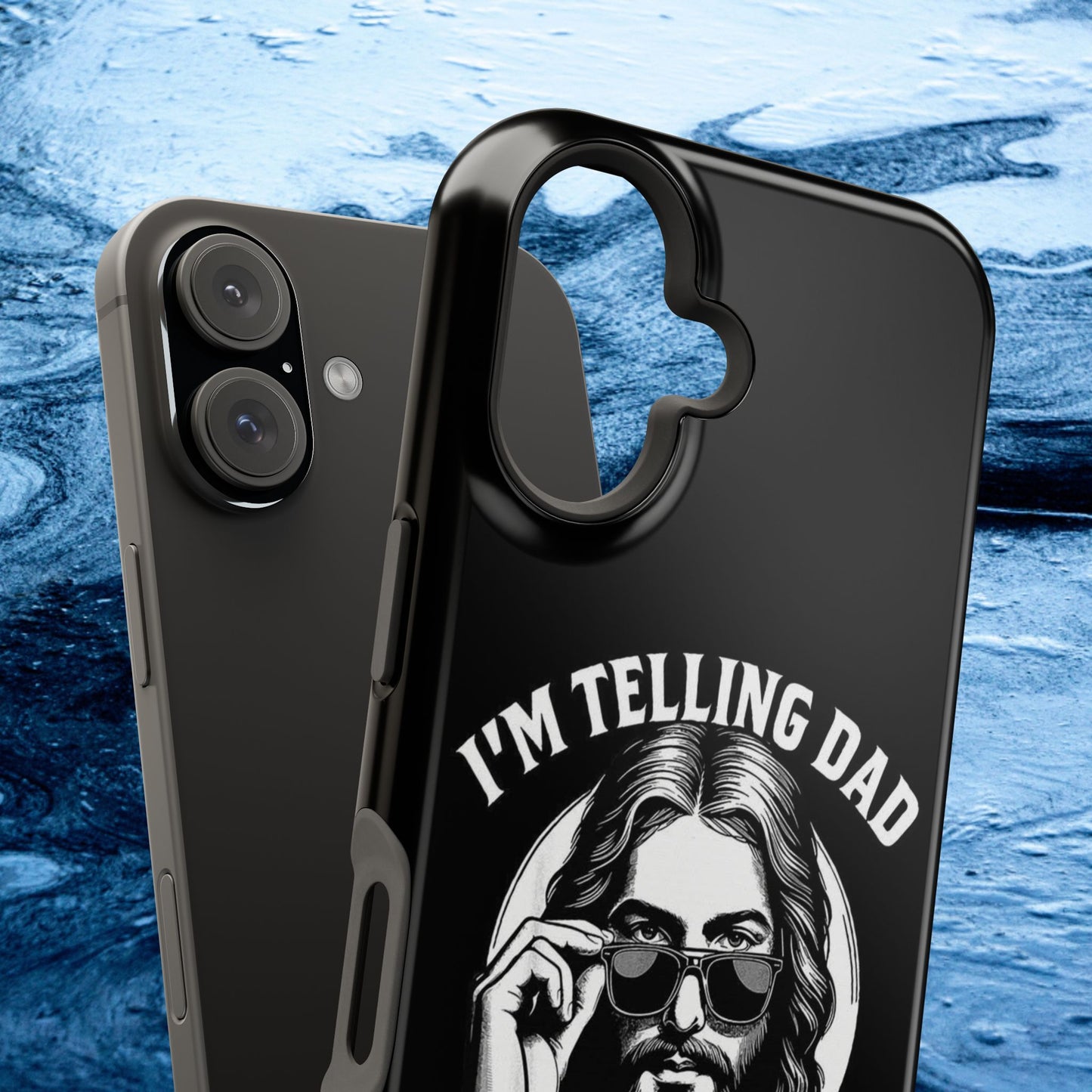 Phone Case — “I’m Telling Dad” Retro Jesus Graphic Impact-Resistant Case
