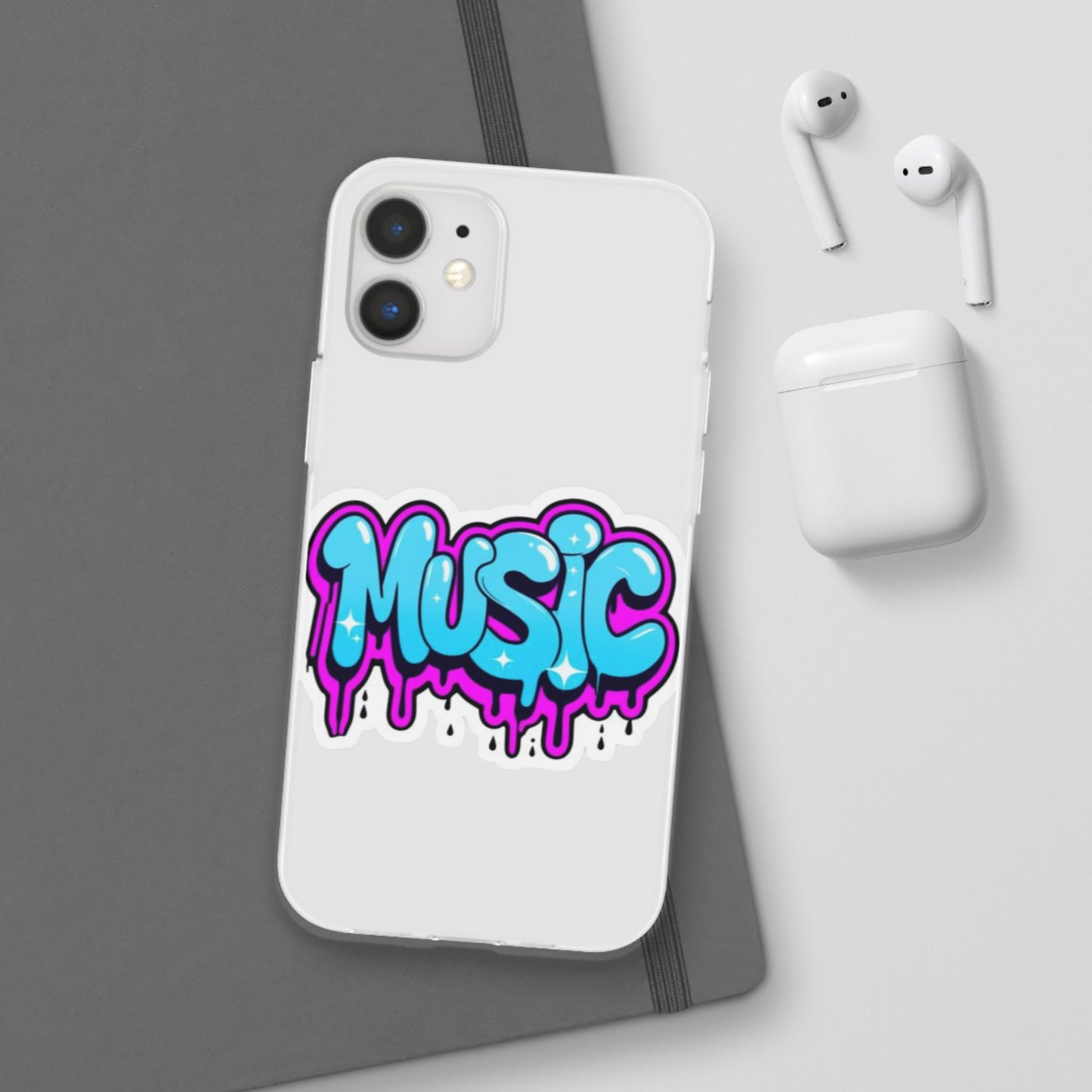 Music Graffiti Phone Case — Trendy Flexible Protective Cover