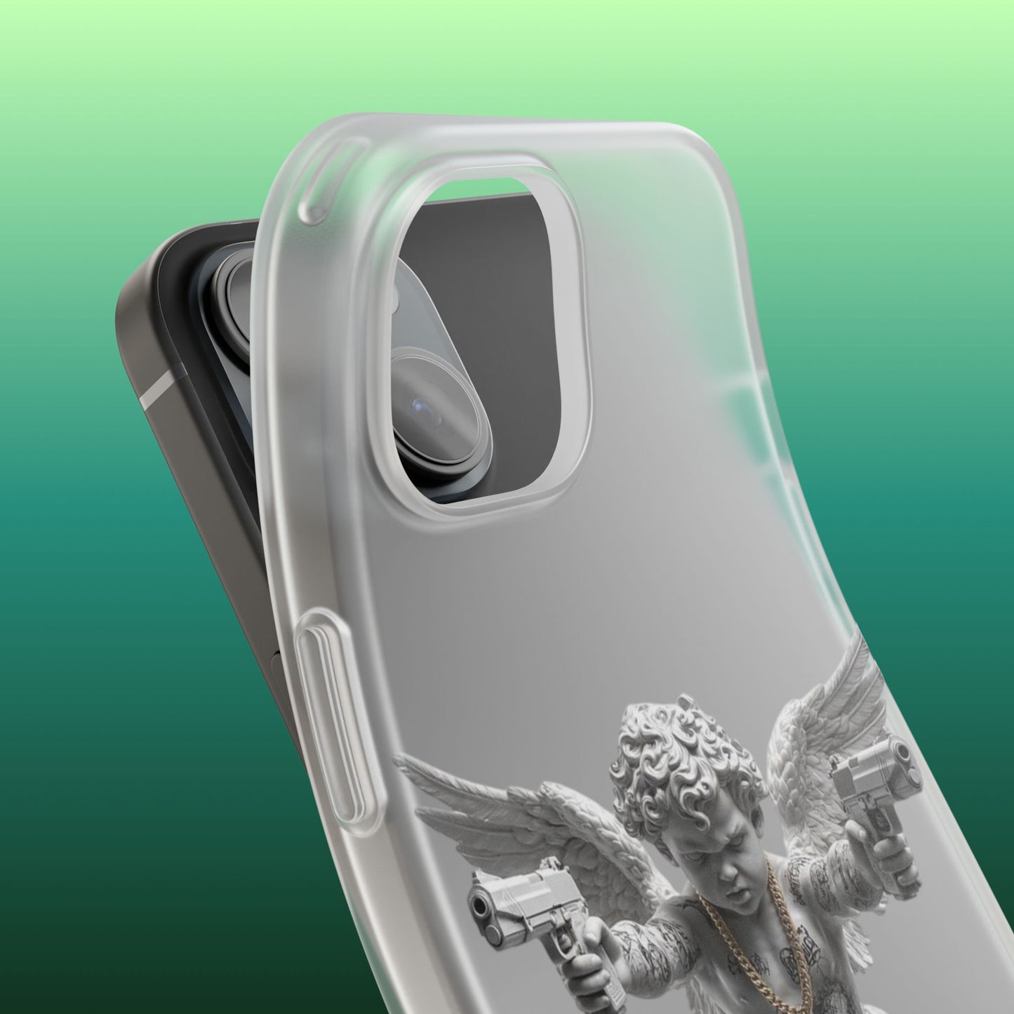 Cherub with Guns Phone Case — Edgy Angel iPhone Case