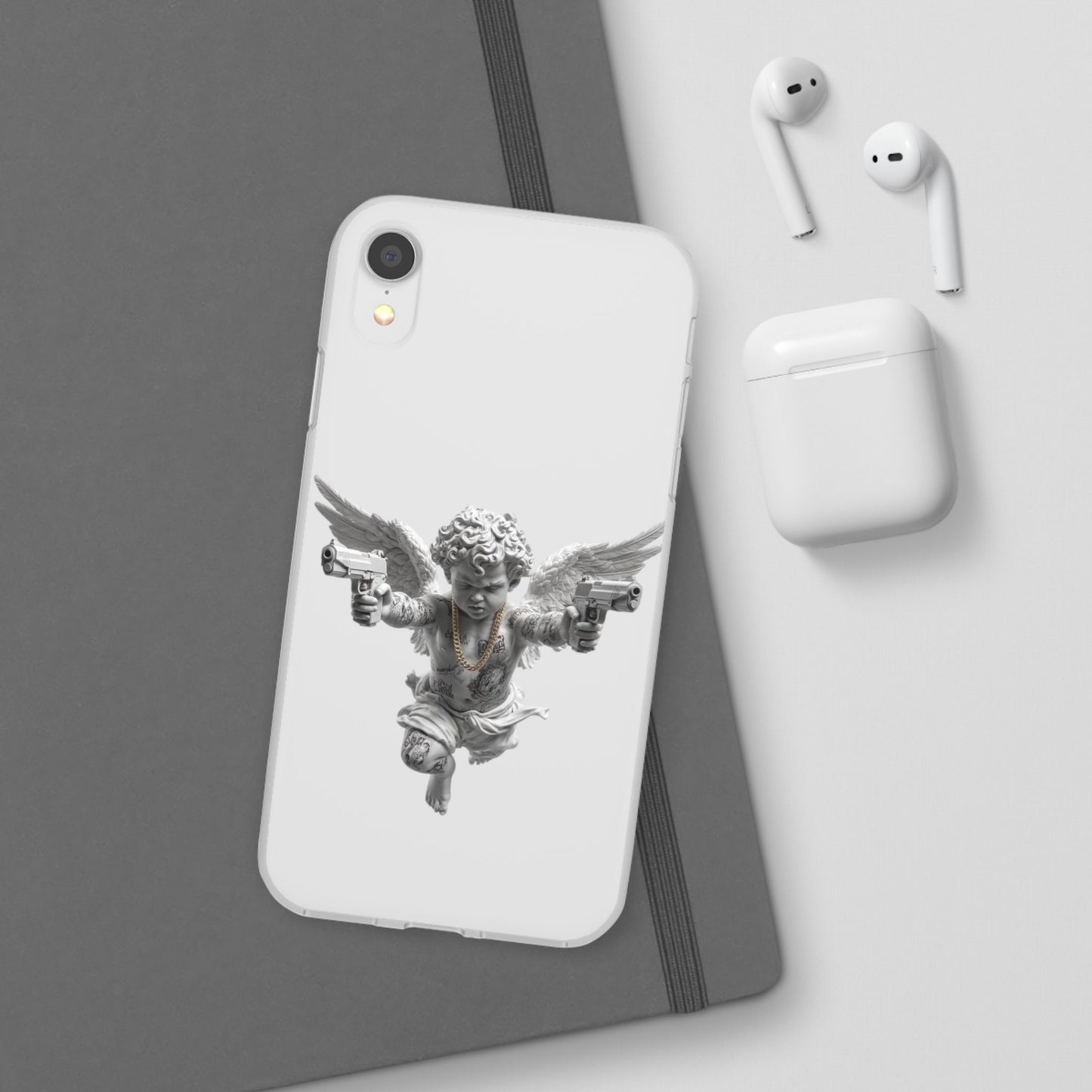 Cherub with Guns Phone Case — Edgy Angel iPhone Case