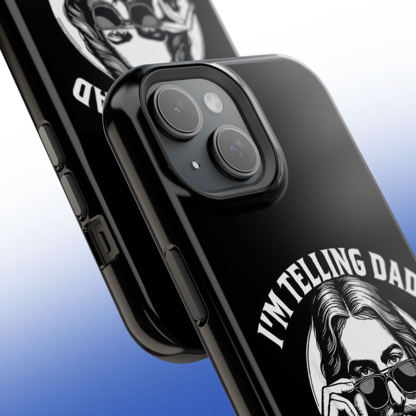Phone Case — “I’m Telling Dad” Retro Jesus Graphic Impact-Resistant Case