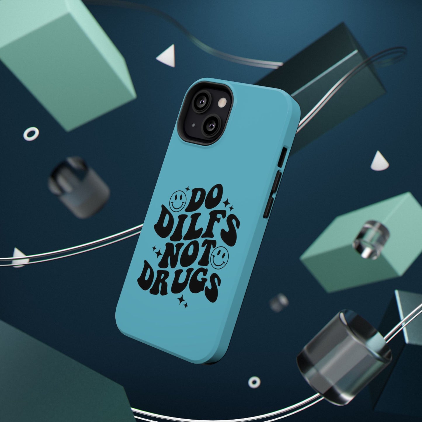 Phone Case — "Do Dilfs Not Drugs" Retro Smiley Impact-Resistant Case