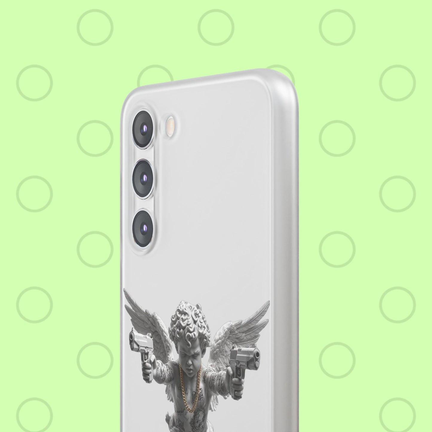 Cherub with Guns Phone Case — Edgy Angel iPhone Case