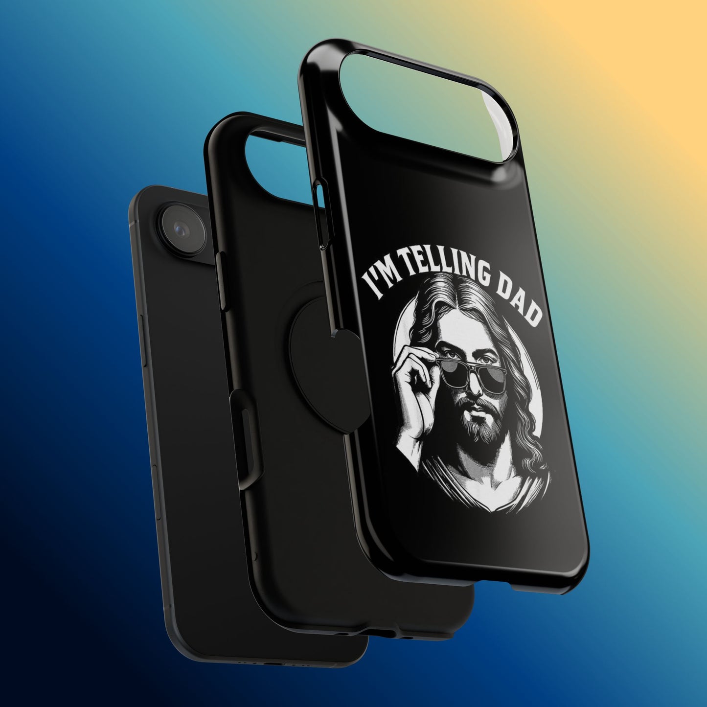 Phone Case — “I’m Telling Dad” Retro Jesus Graphic Impact-Resistant Case