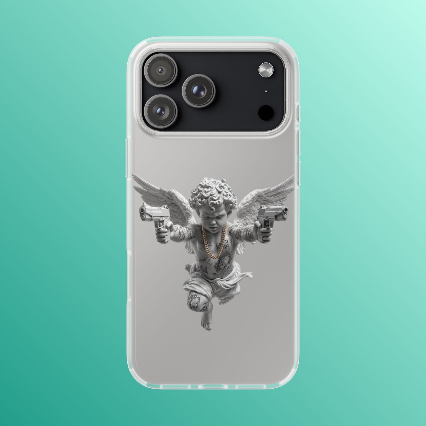 Cherub with Guns Phone Case — Edgy Angel iPhone Case
