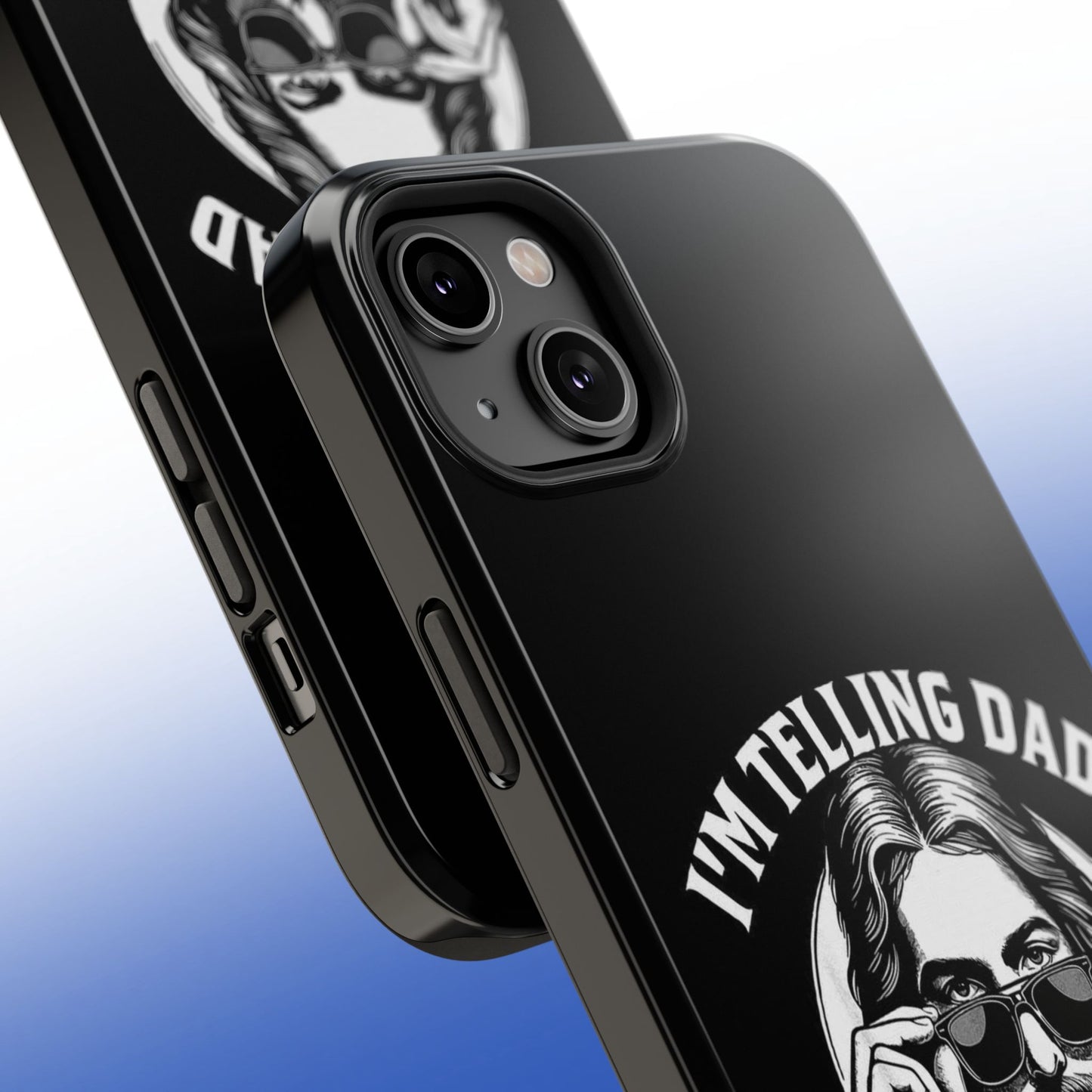 Phone Case — “I’m Telling Dad” Retro Jesus Graphic Impact-Resistant Case