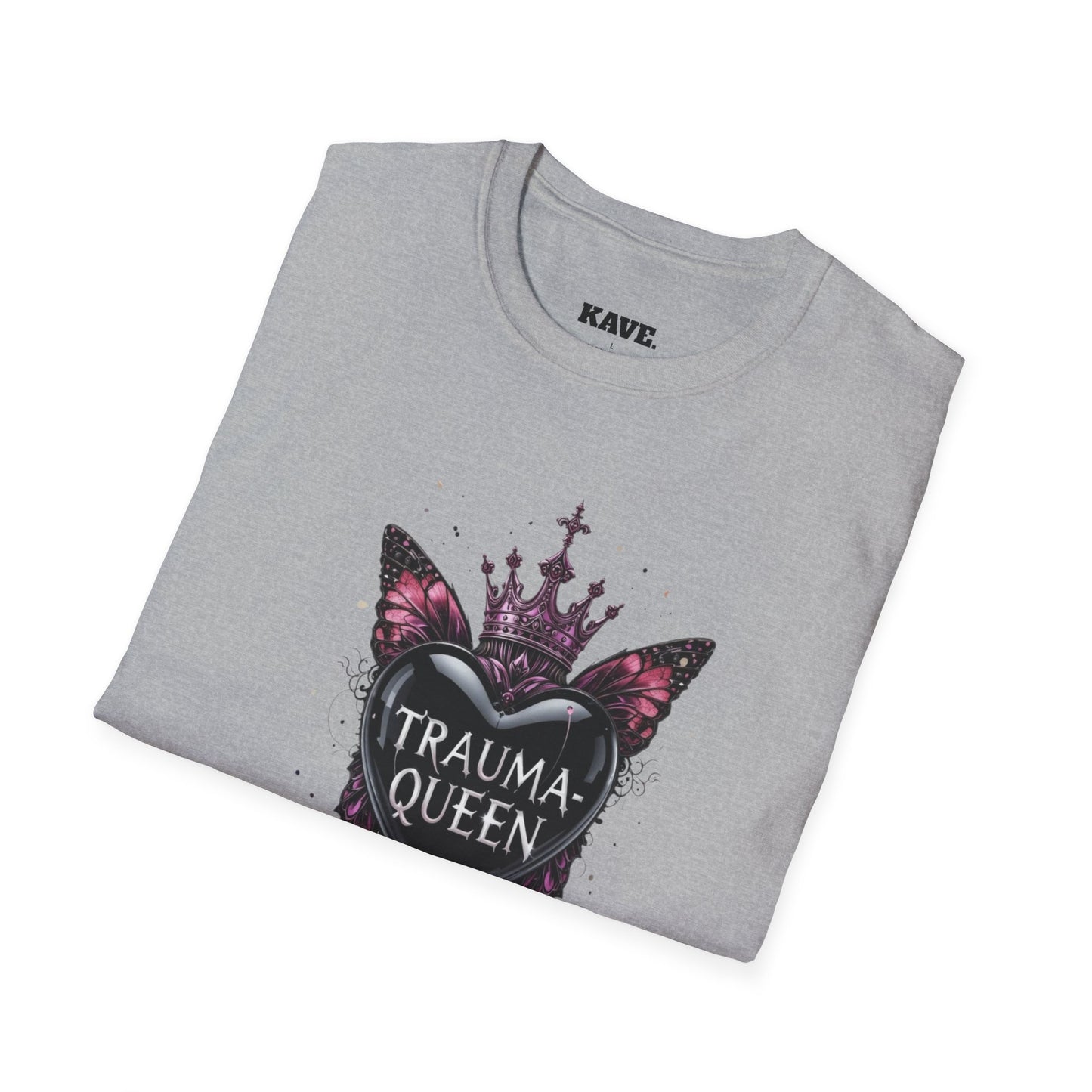 Trauma Queen T-Shirt — Gothic Crown Heart Graphic Tee