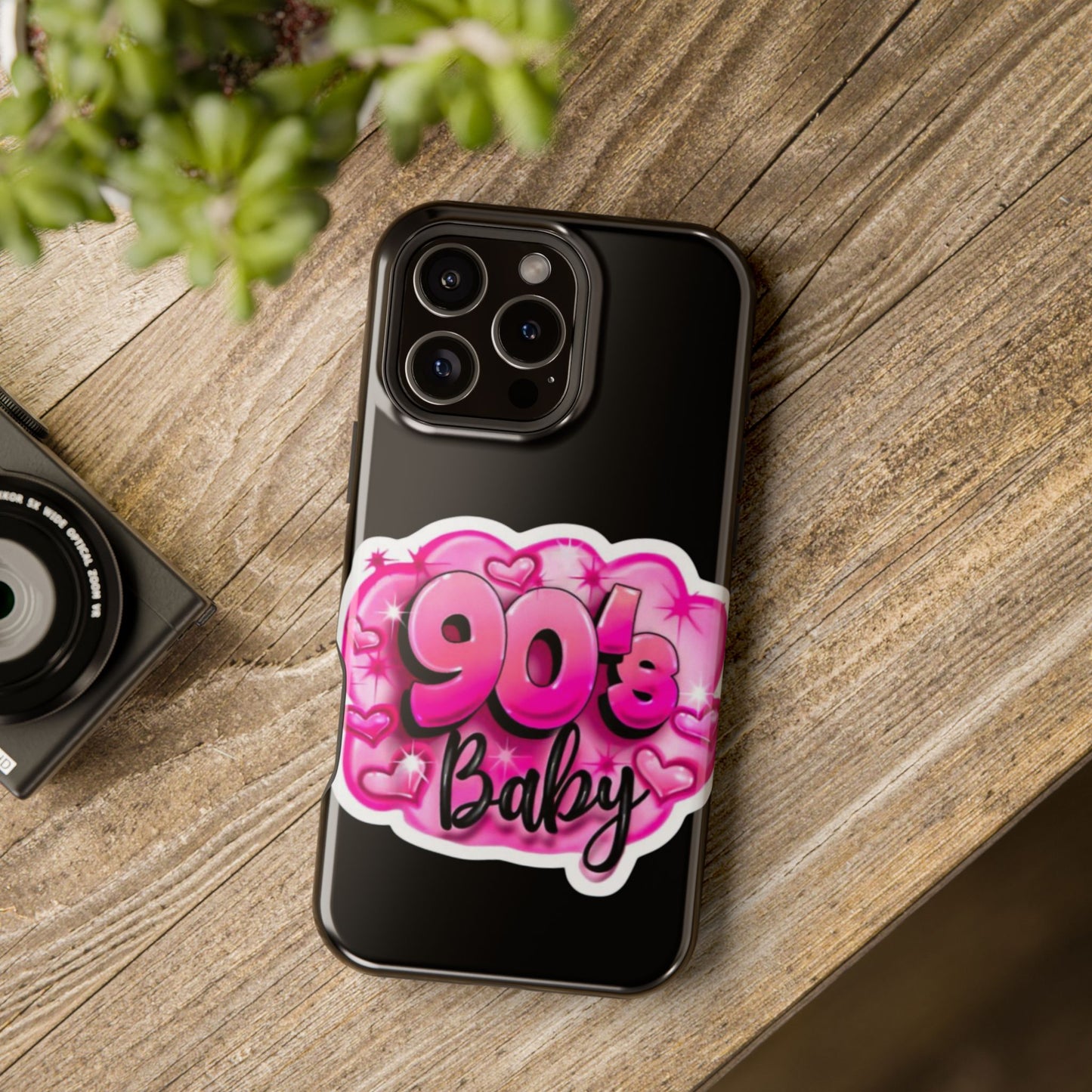 Impact-Resistant Case — "90's Baby" Pink Retro Graphic