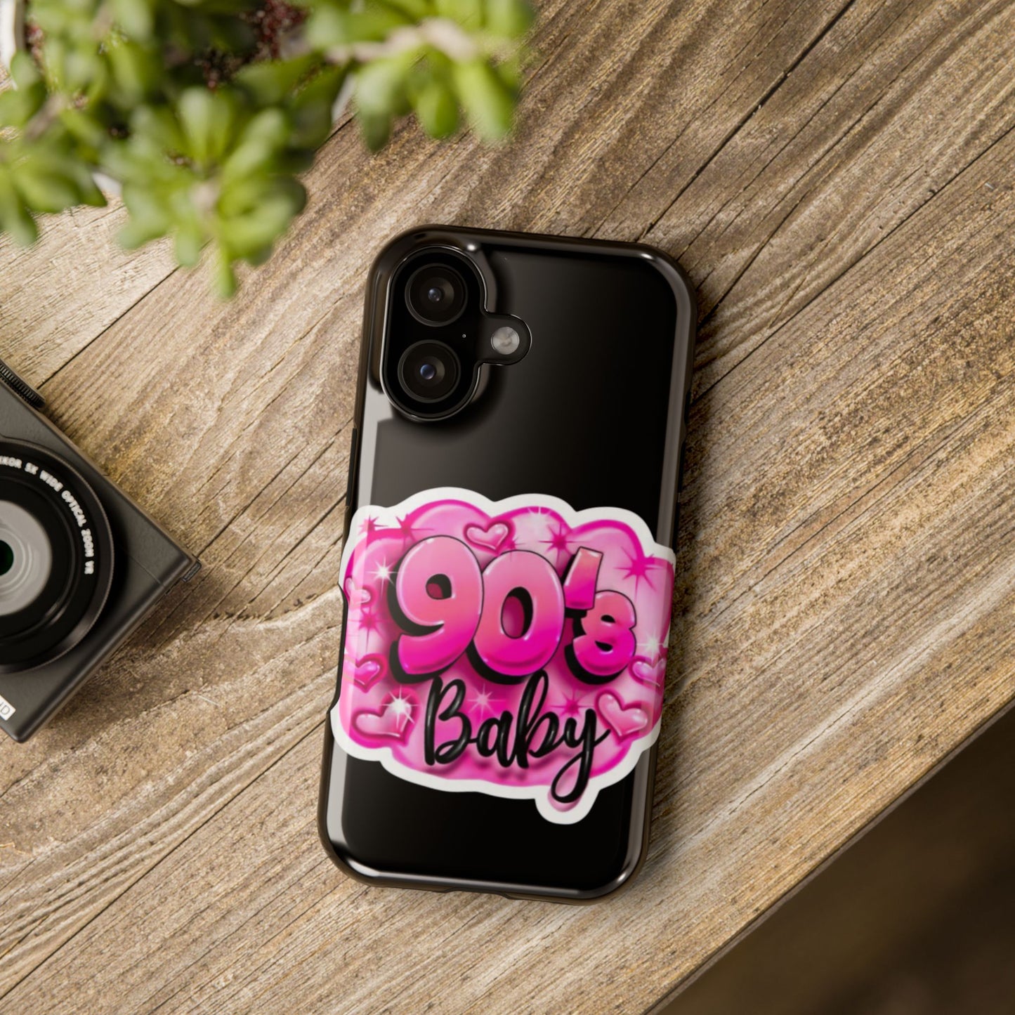 Impact-Resistant Case — "90's Baby" Pink Retro Graphic