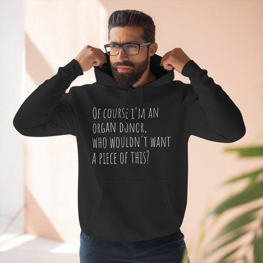 Organ Donor Fleece Hoodie - Funny Gift for Medical Professionals, Casual Wear, Unique Sweatshirt for Fundraisers, Healthcare Apparel