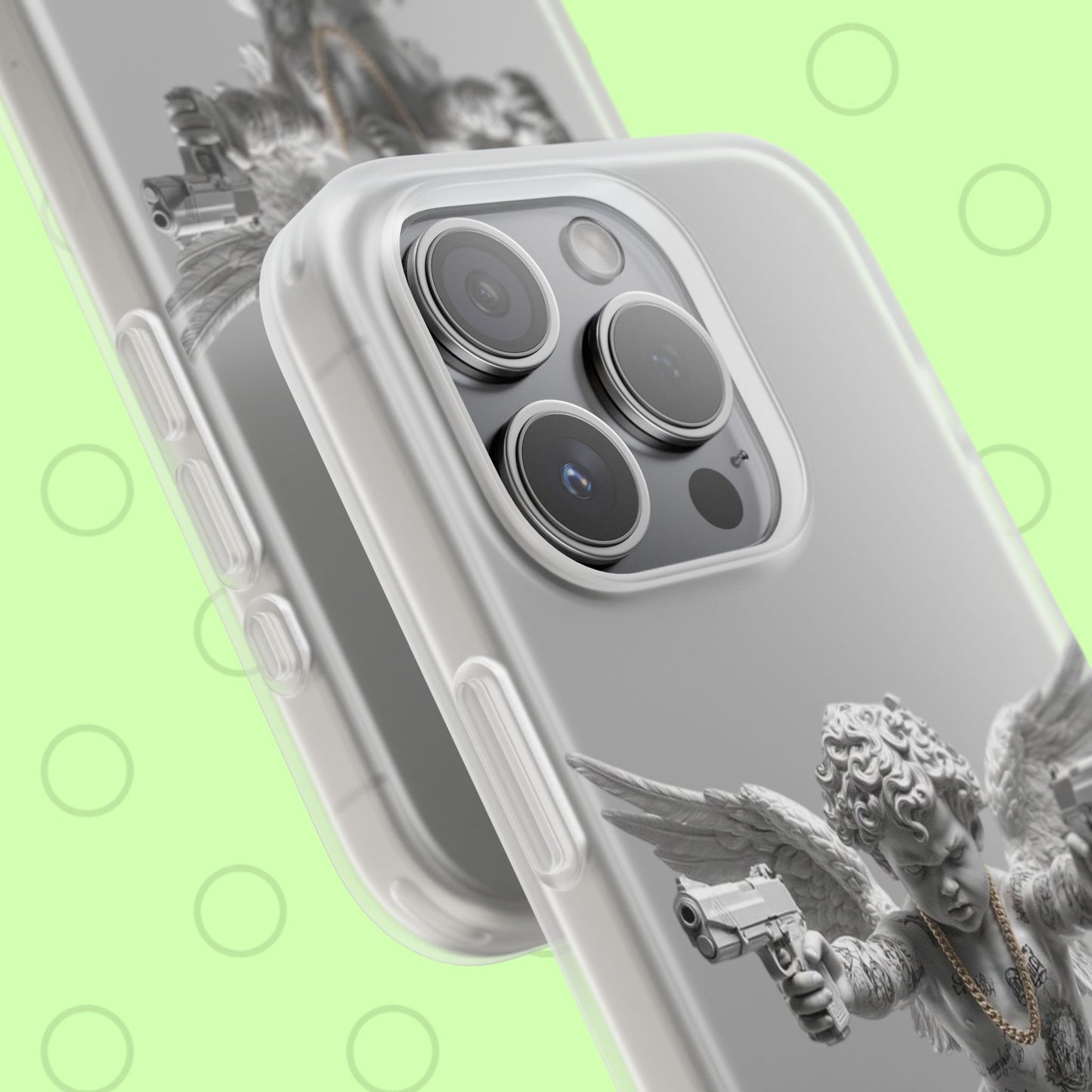 Cherub with Guns Phone Case — Edgy Angel iPhone Case