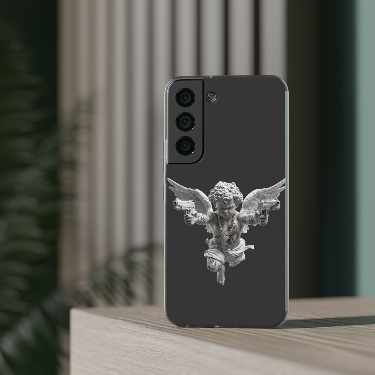 Cherub with Guns Phone Case — Edgy Angel iPhone Case