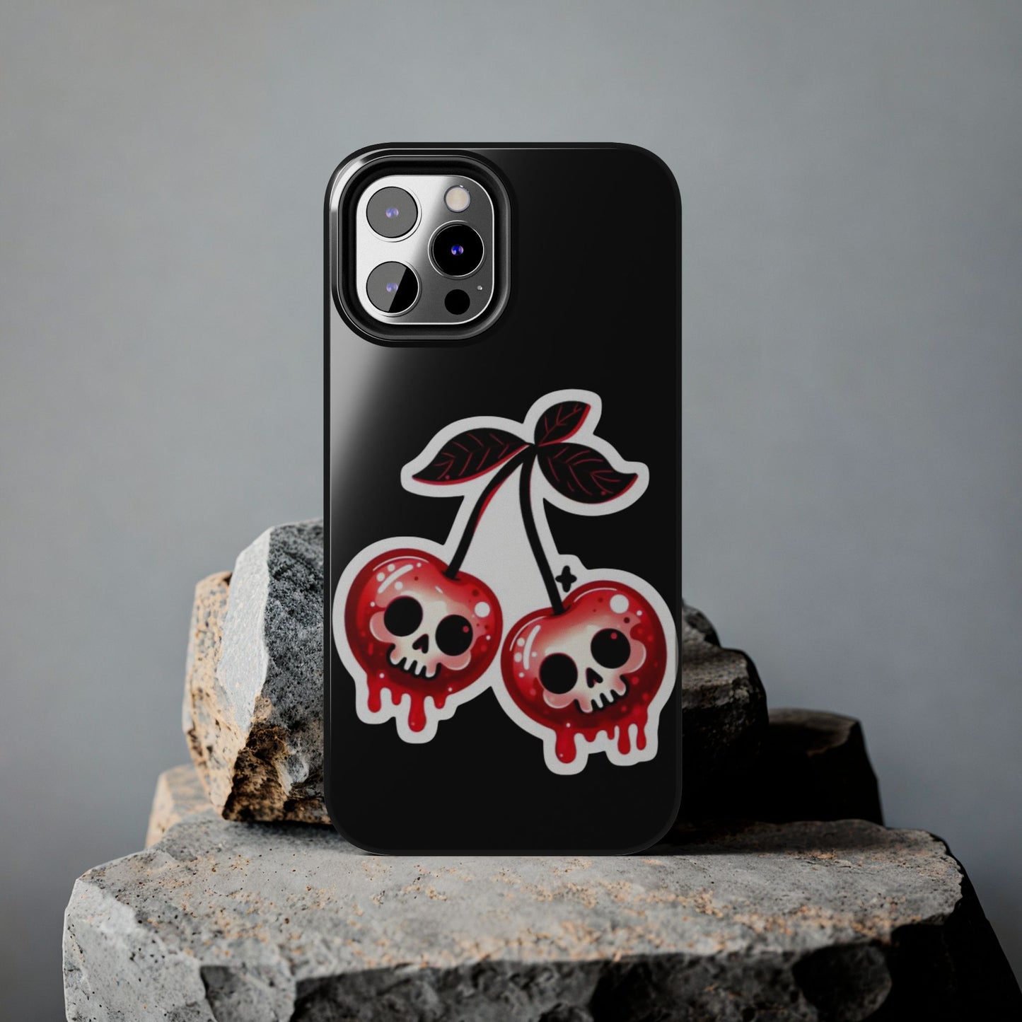 Tough Phone Case — Dripping Skull Cherries Graphic