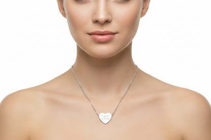 Engraved Heart Necklace — "I'm Yours. No Refund."