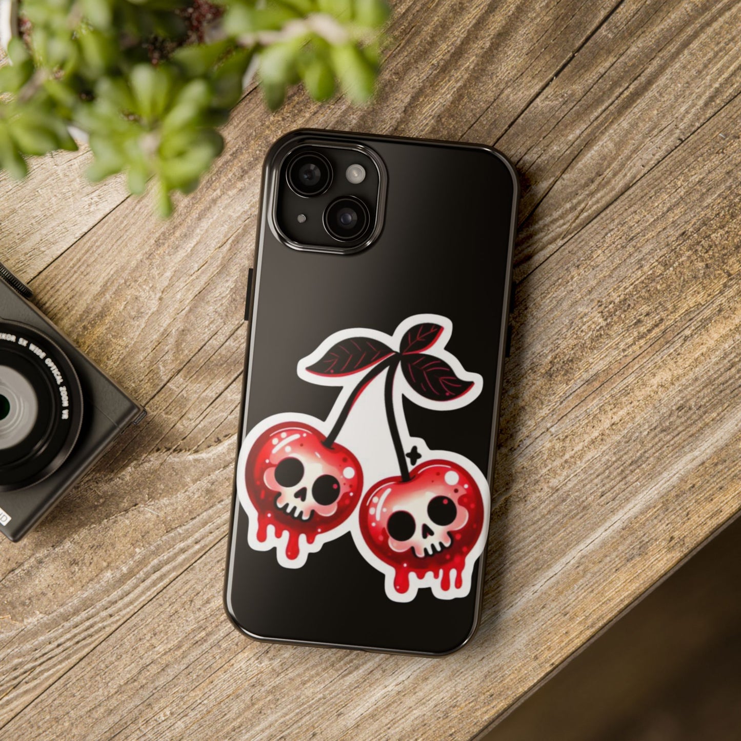 Tough Phone Case — Dripping Skull Cherries Graphic