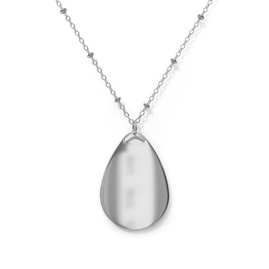 You Are My Forever Oval Necklace – Engraved Teardrop Pendant