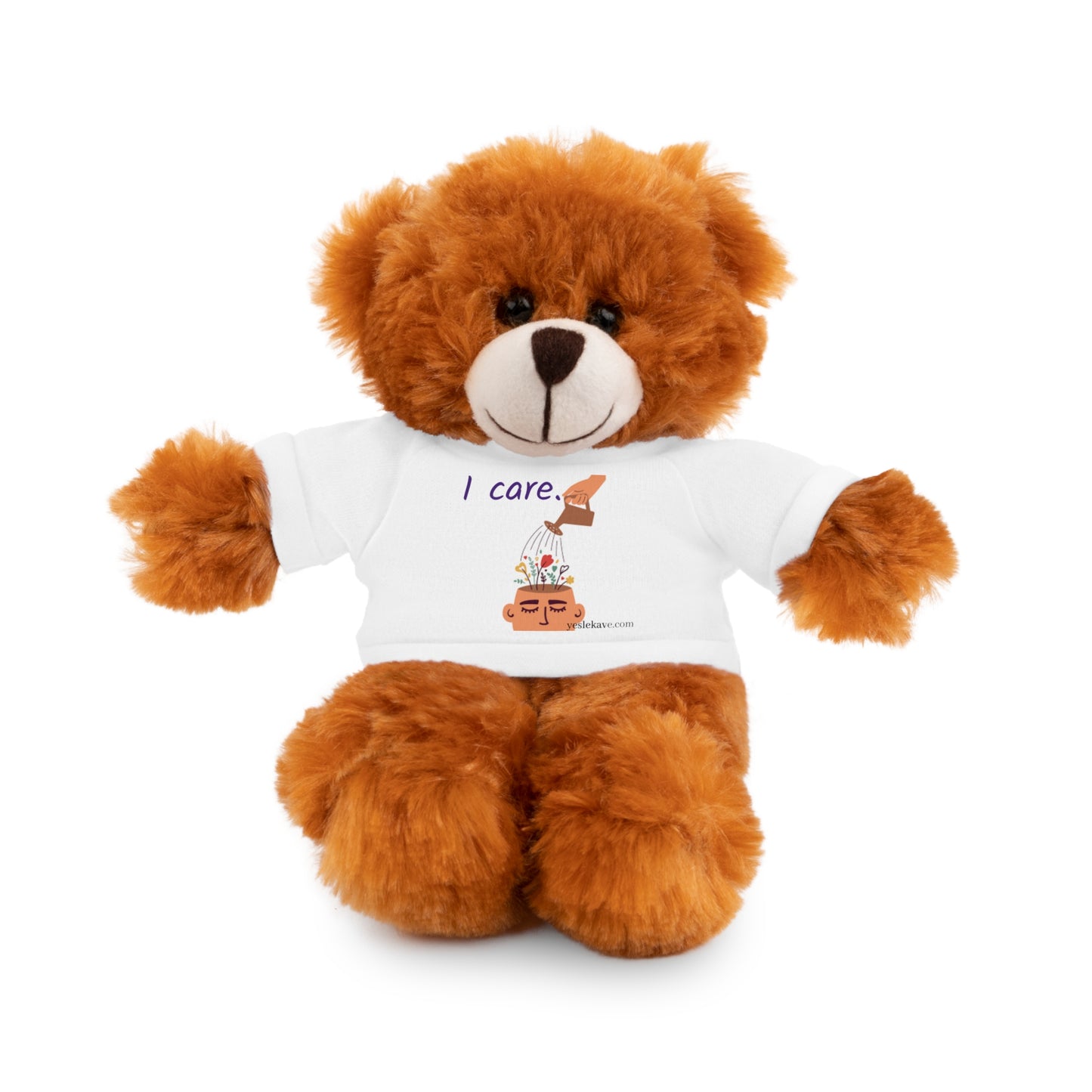 Stuffed Animals with "I Care" Mental Health Tee