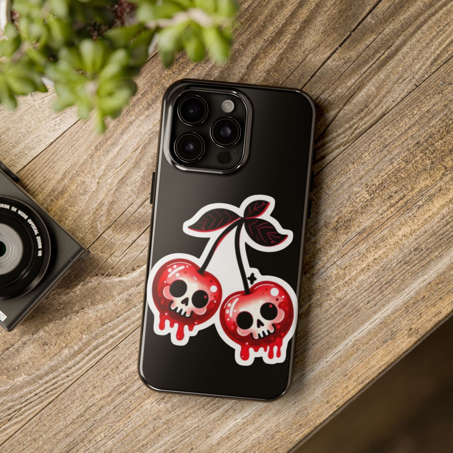 Tough Phone Case — Dripping Skull Cherries Graphic