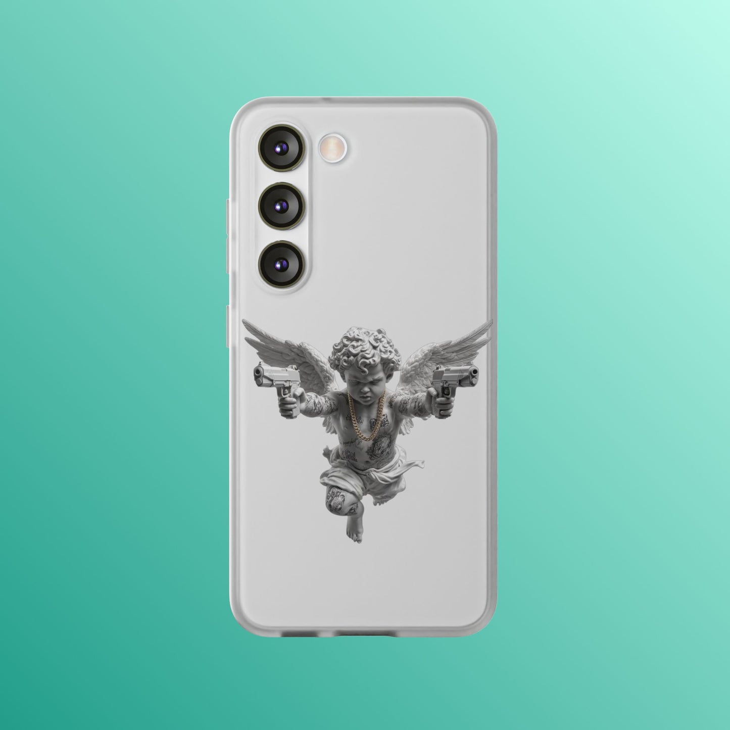 Cherub with Guns Phone Case — Edgy Angel iPhone Case